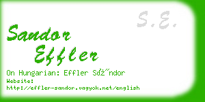 sandor effler business card